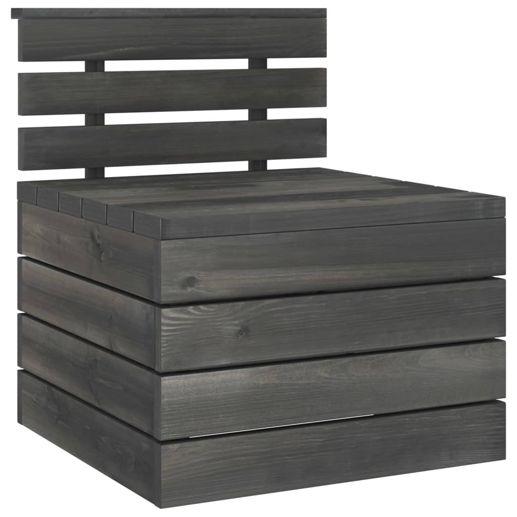 5-delige Loungeset met kussens pallet massief grenenhout