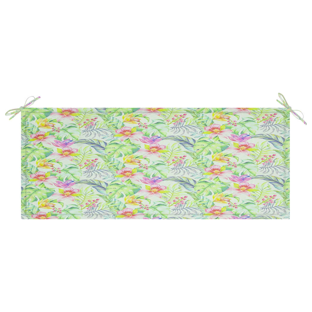 Banc de jardin pliant avec coussin 118 cm bambou