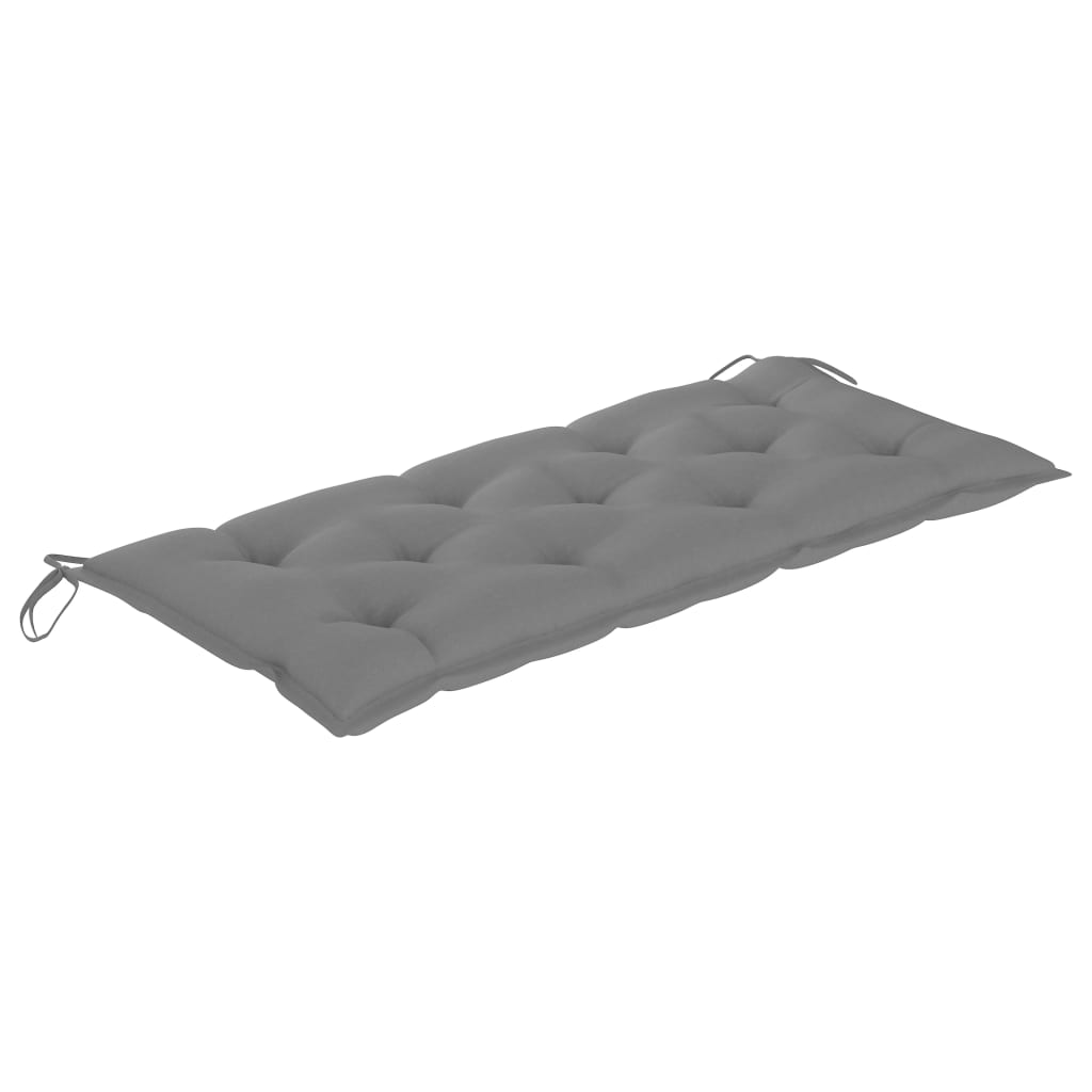 Banc de jardin pliant avec coussin 118 cm bambou