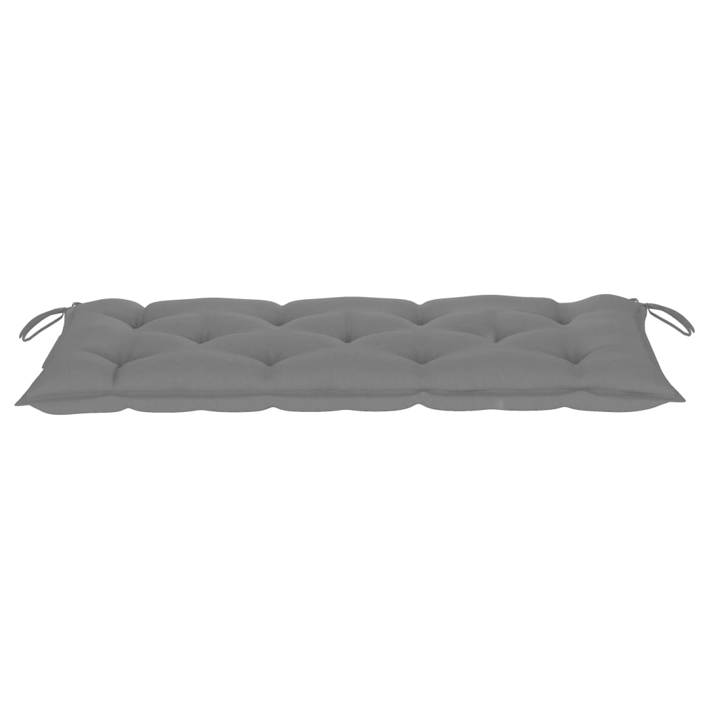 Banc de jardin pliant avec coussin 118 cm bambou