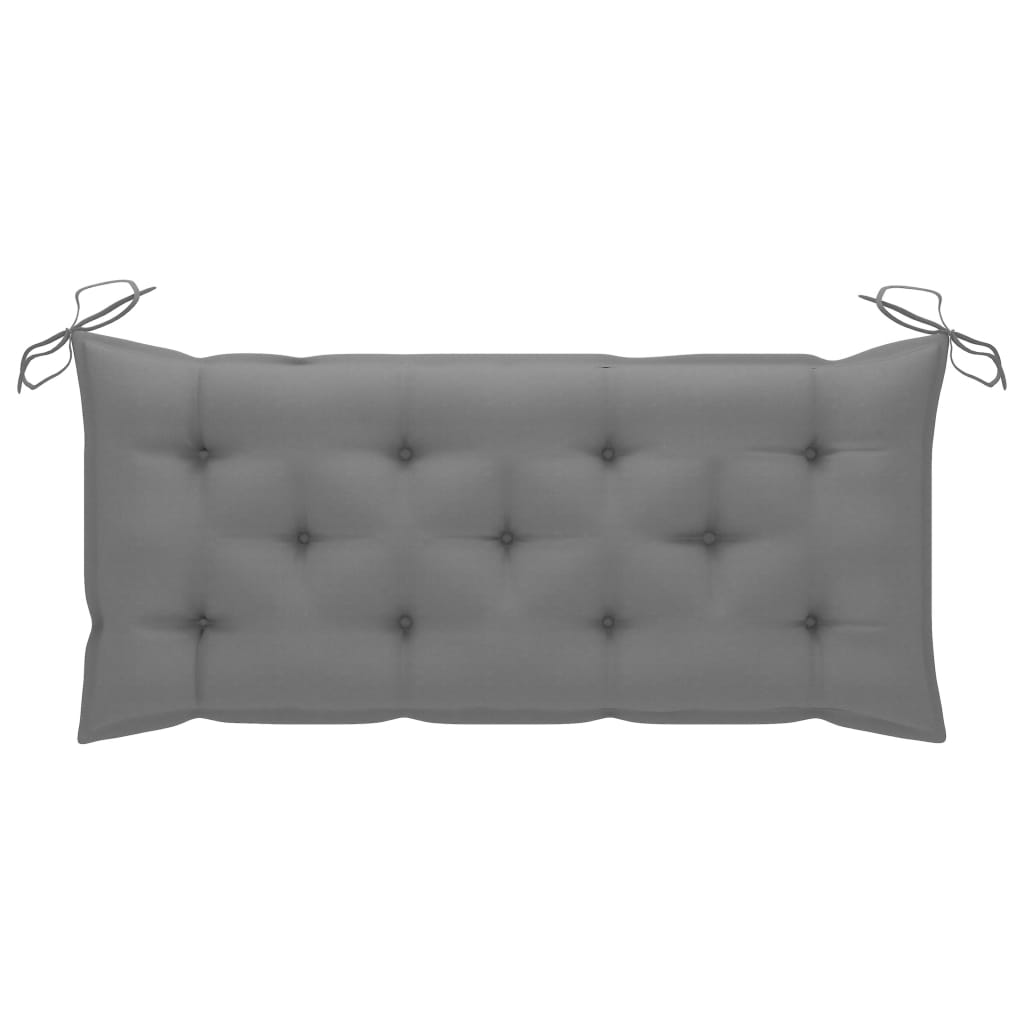 Banc de jardin pliant avec coussin 118 cm bambou