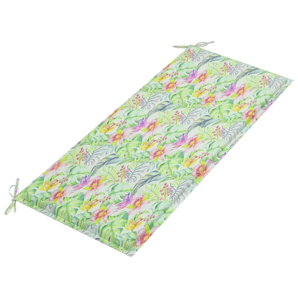 Banc de jardin avec coussin 120 cm bambou