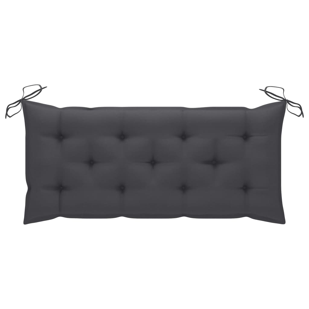 Banc de jardin avec coussin 120 cm bambou