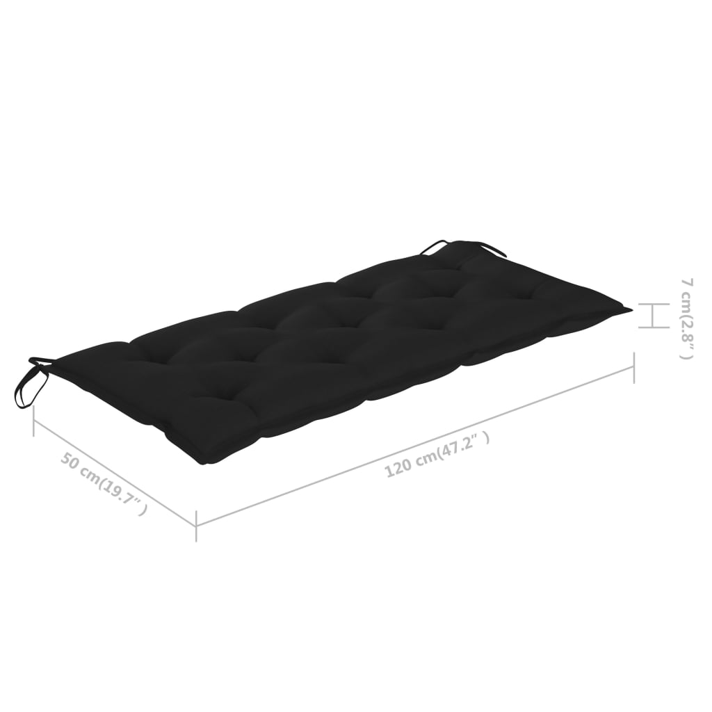 Banc de jardin avec coussin 120 cm bambou