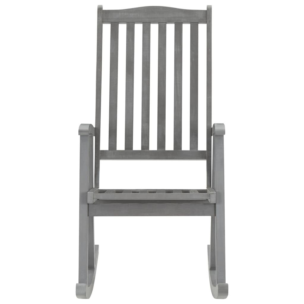 Rocking chair avec coussins en bois d'acacia massif