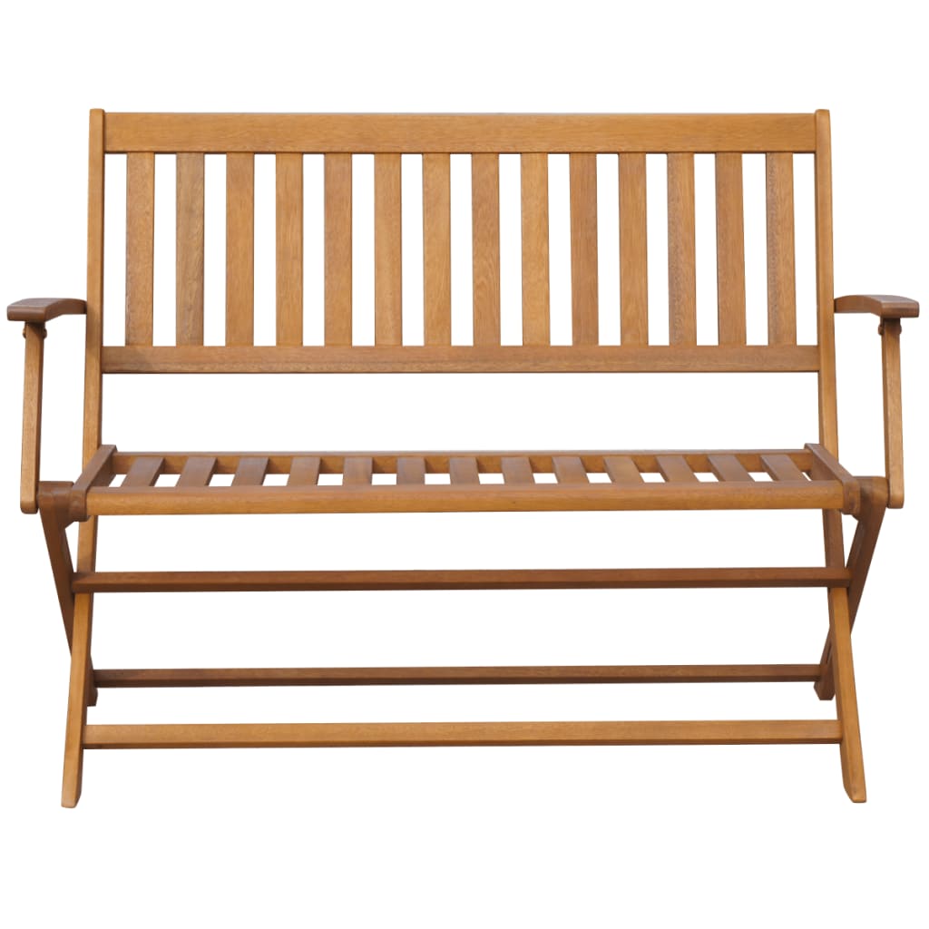 Banc de jardin avec coussin 120 cm en bois d'acacia massif