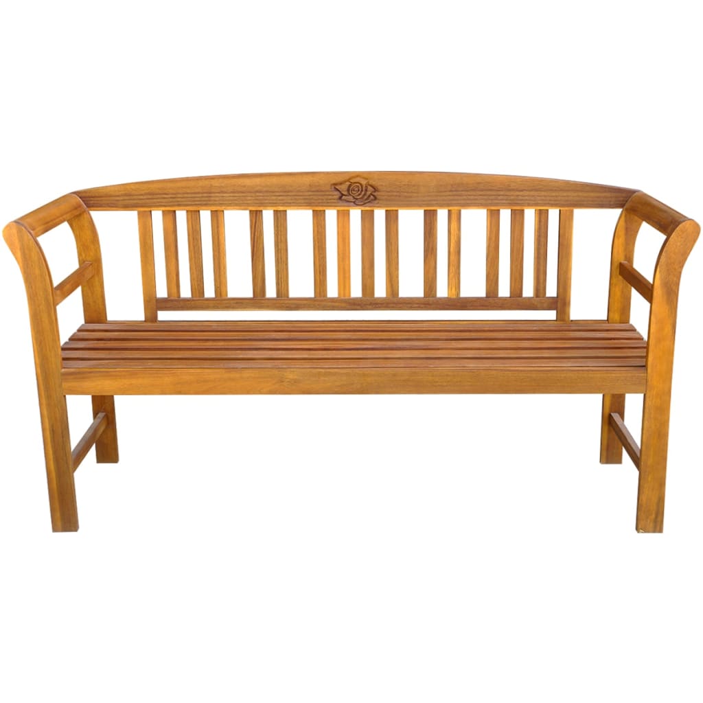 Banc de jardin avec coussin 157 cm en bois d'acacia massif