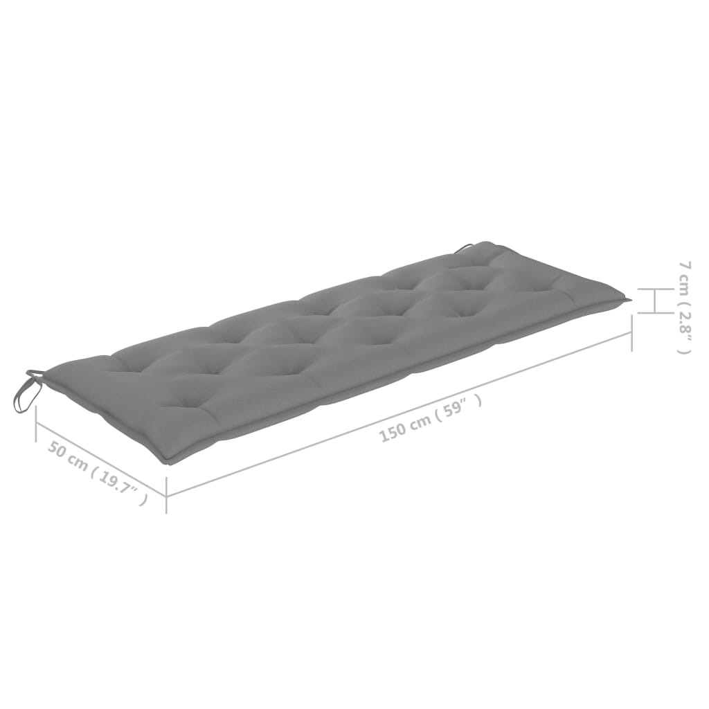 Tuinbank met kussen 157 cm massief acaciahout