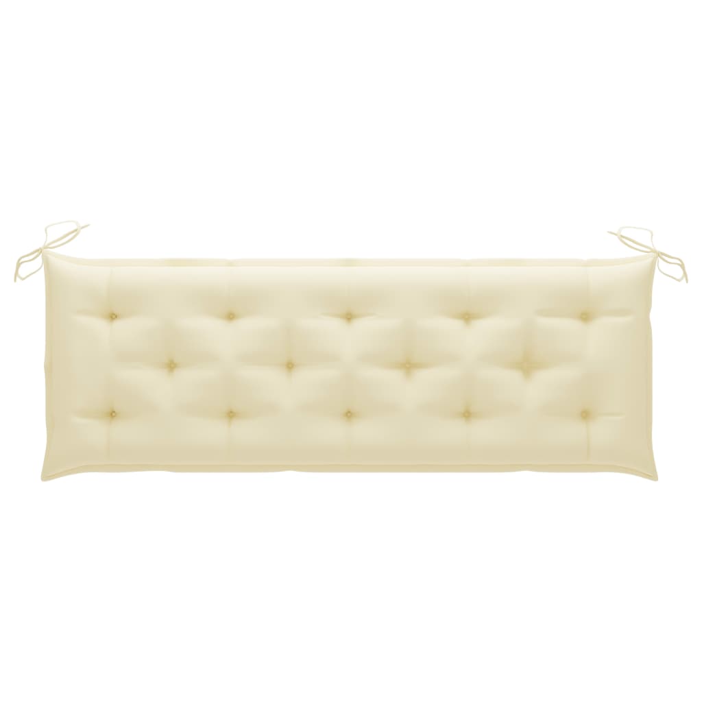 Banc de jardin avec coussin 157 cm en bois d'acacia massif