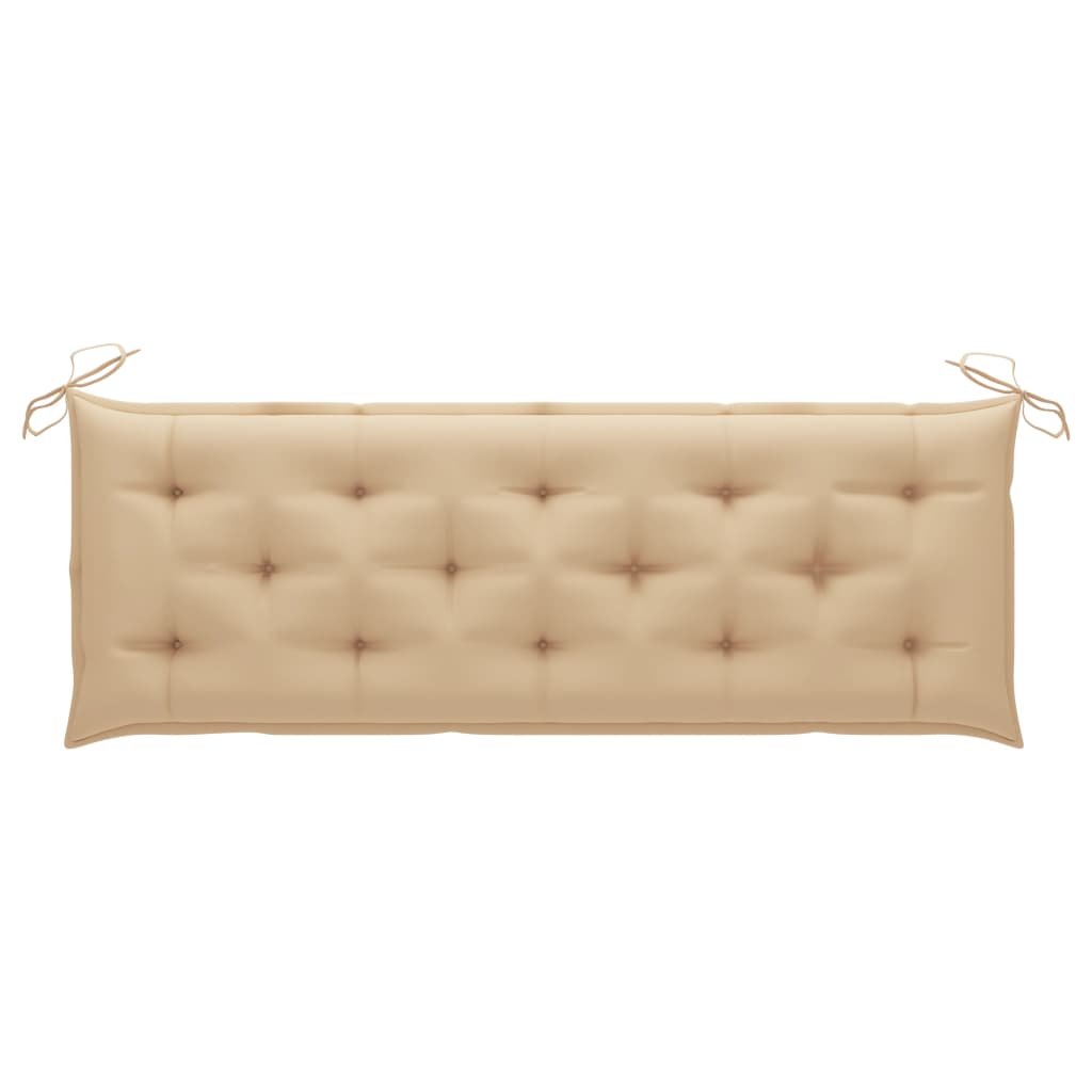 Banc de jardin avec coussin 157 cm en bois d'acacia massif