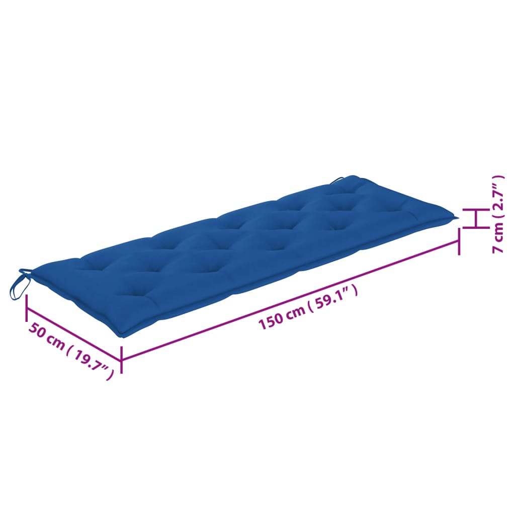 Tuinbank met kussen 157 cm massief acaciahout