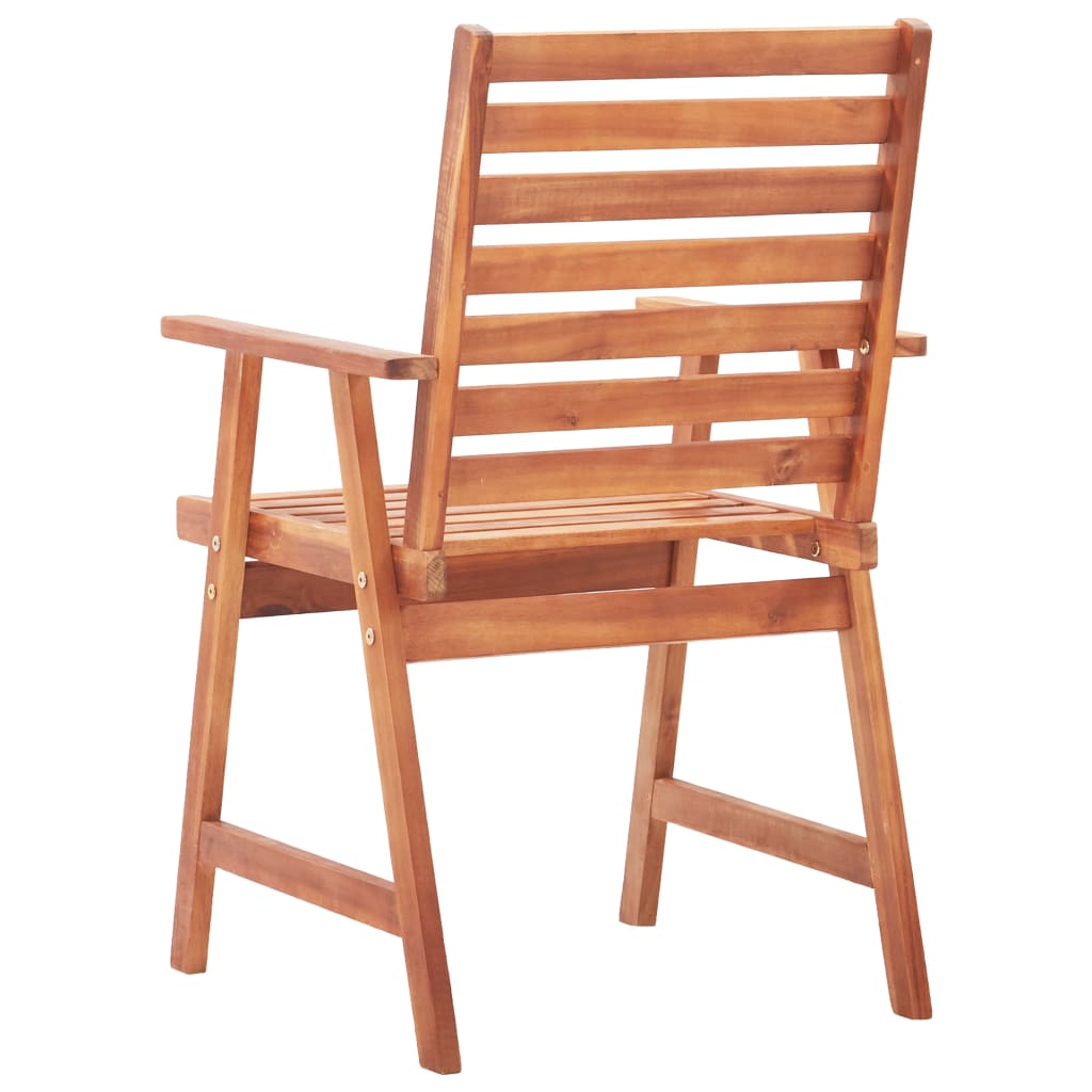 Chaises de jardin 4 pcs avec coussins en bois d'acacia massif