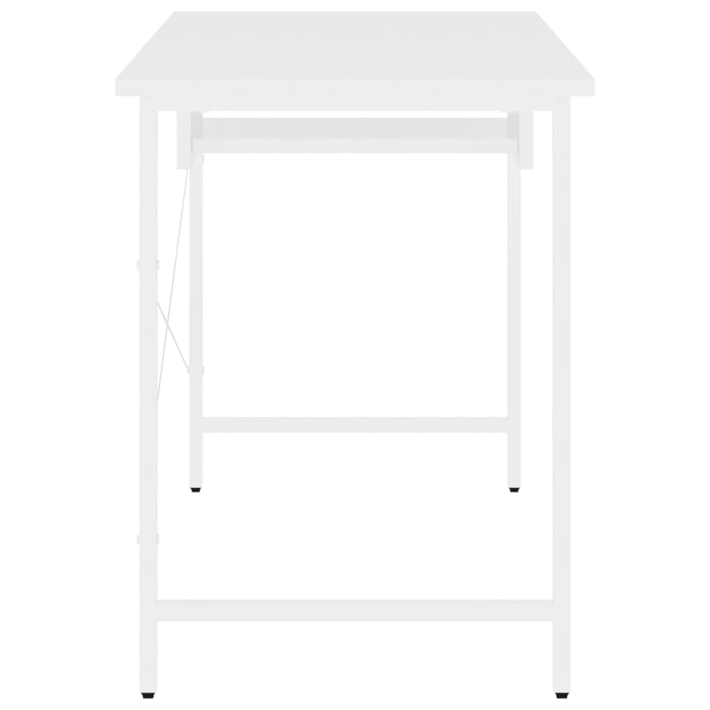 Bureau d'ordinateur 105x55x72 cm MDF et métal chêne clair blanc