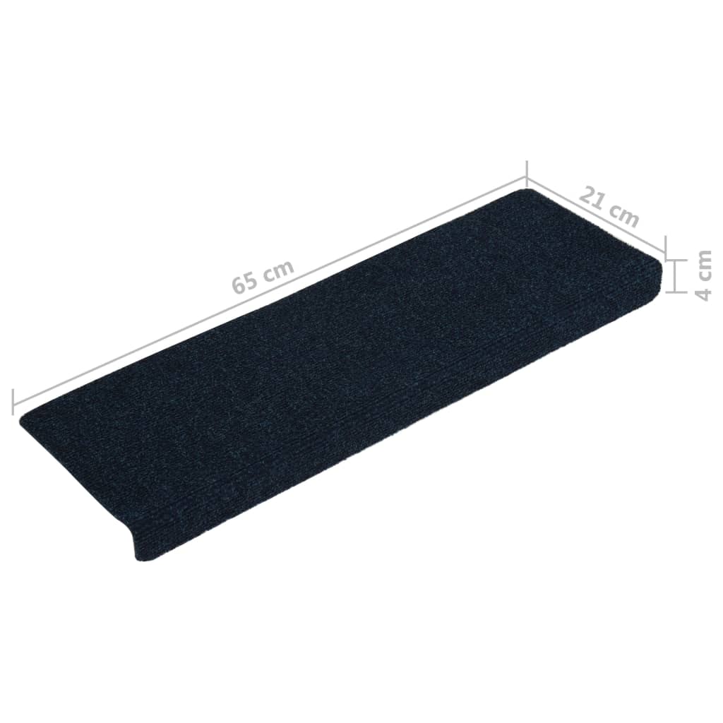 Tapis d'escalier 5 pcs 65x21x4 cm feutre aiguilleté