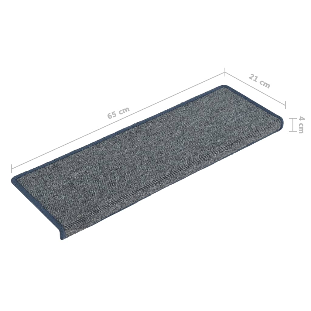 Tapis d'escalier 15 pcs 65x21x4 cm