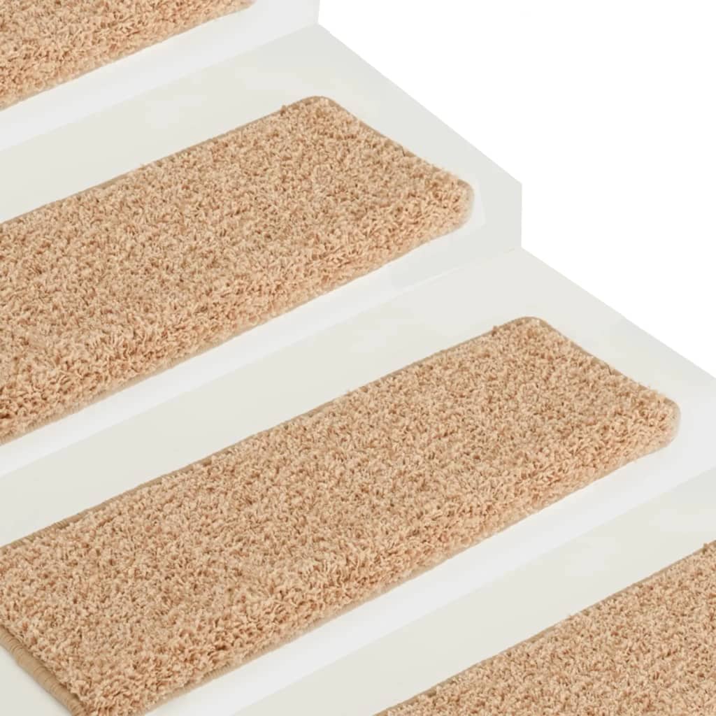 Tapis d'escalier 15 pcs 65x21x4 cm doré