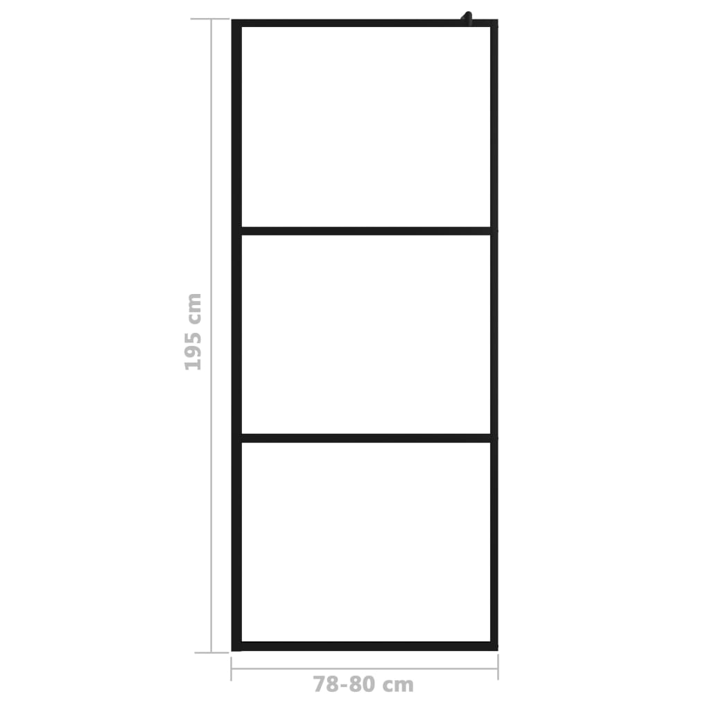 Inloopdouchewand transparant 115x195 cm ESG-glas