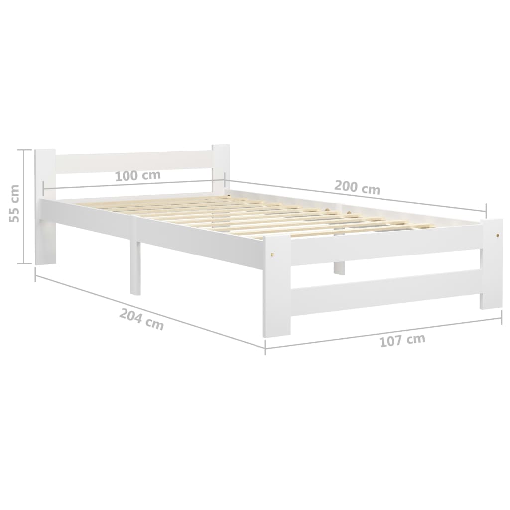 Bedframe massief grenenhout 140x200 cm