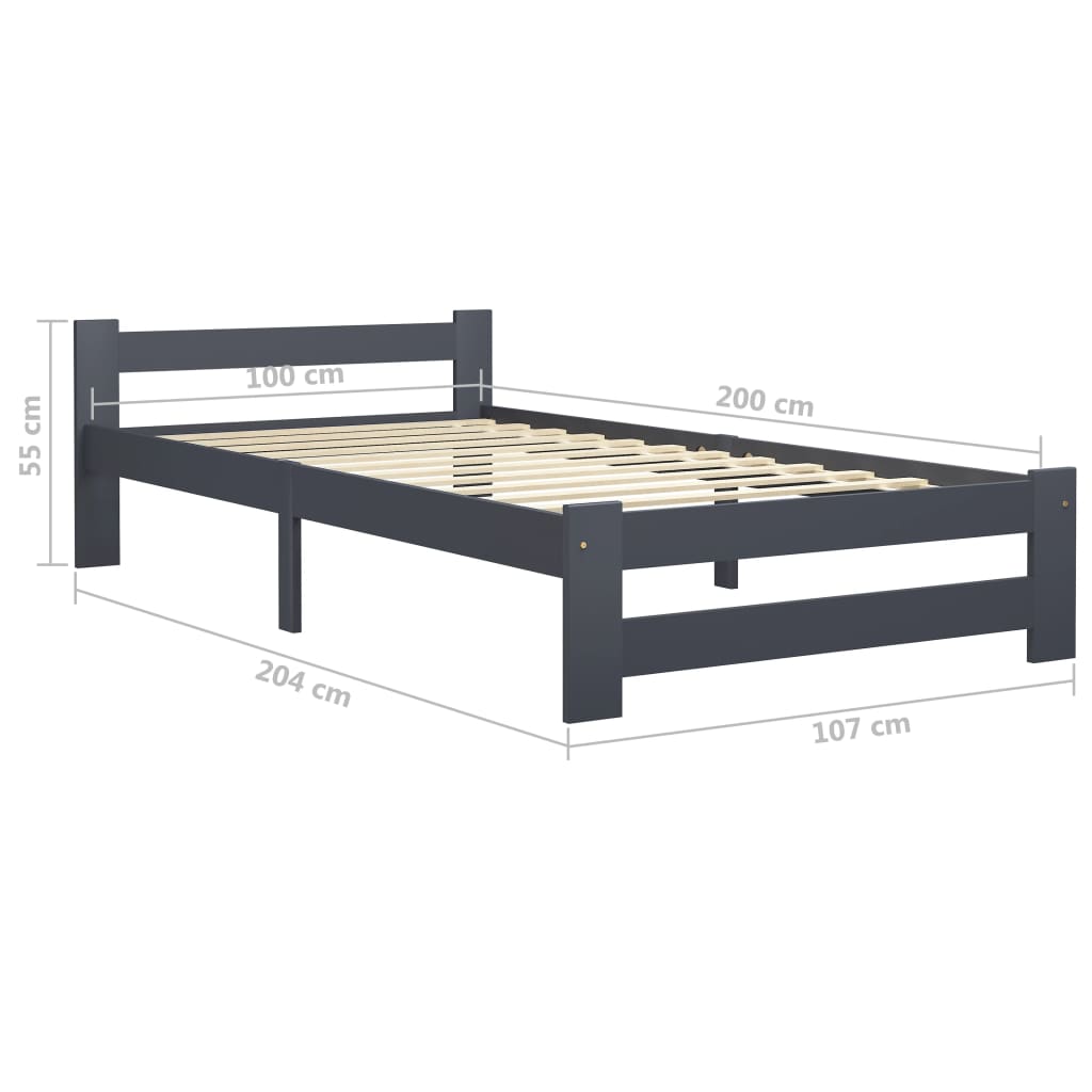 Bedframe massief grenenhout 140x200 cm