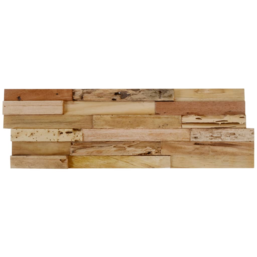 Panneaux muraux 10 pcs 1,03 m² en bois de teck massif