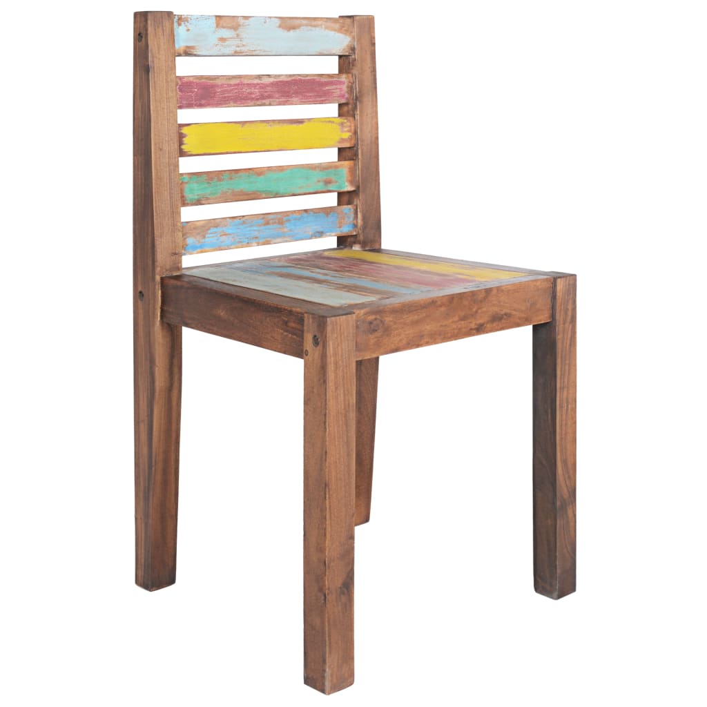 Eetkamerstoelen 2 st massief gerecycled hout