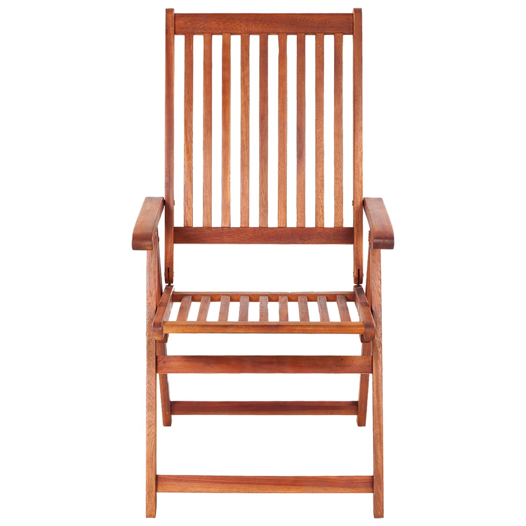 Chaises de jardin pliantes 3 pcs en bois d'acacia massif