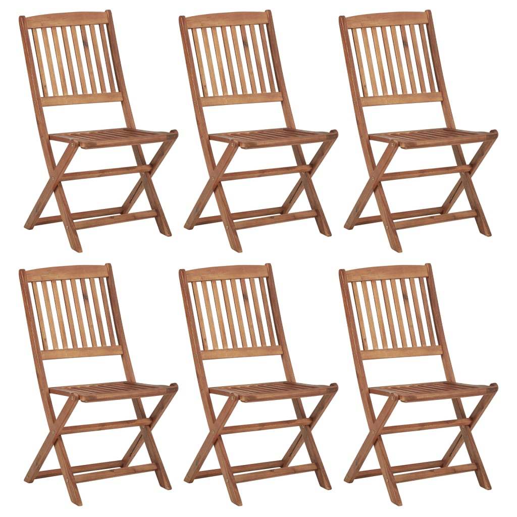 Chaises de jardin pliantes 4 pcs en bois d'acacia massif