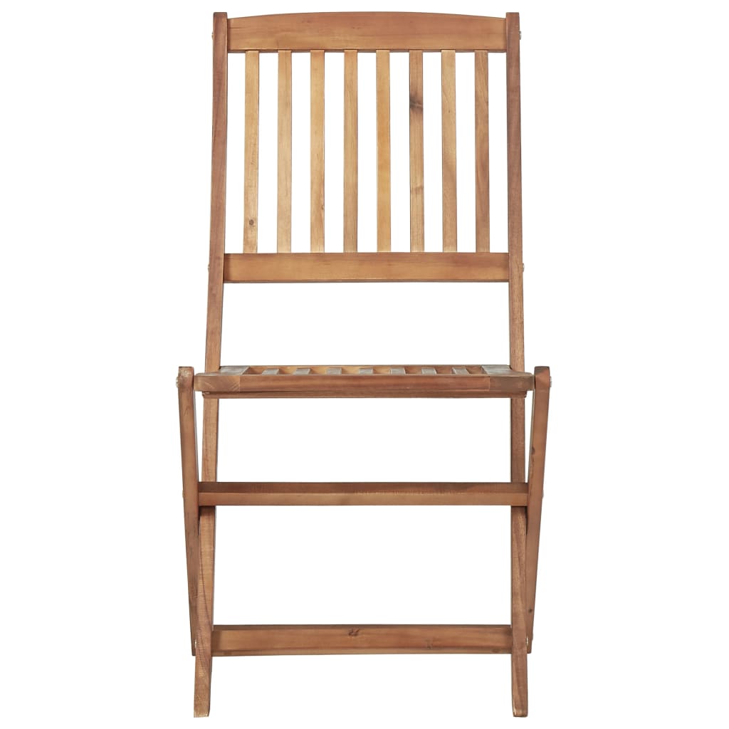 Chaises de jardin pliantes 4 pcs en bois d'acacia massif