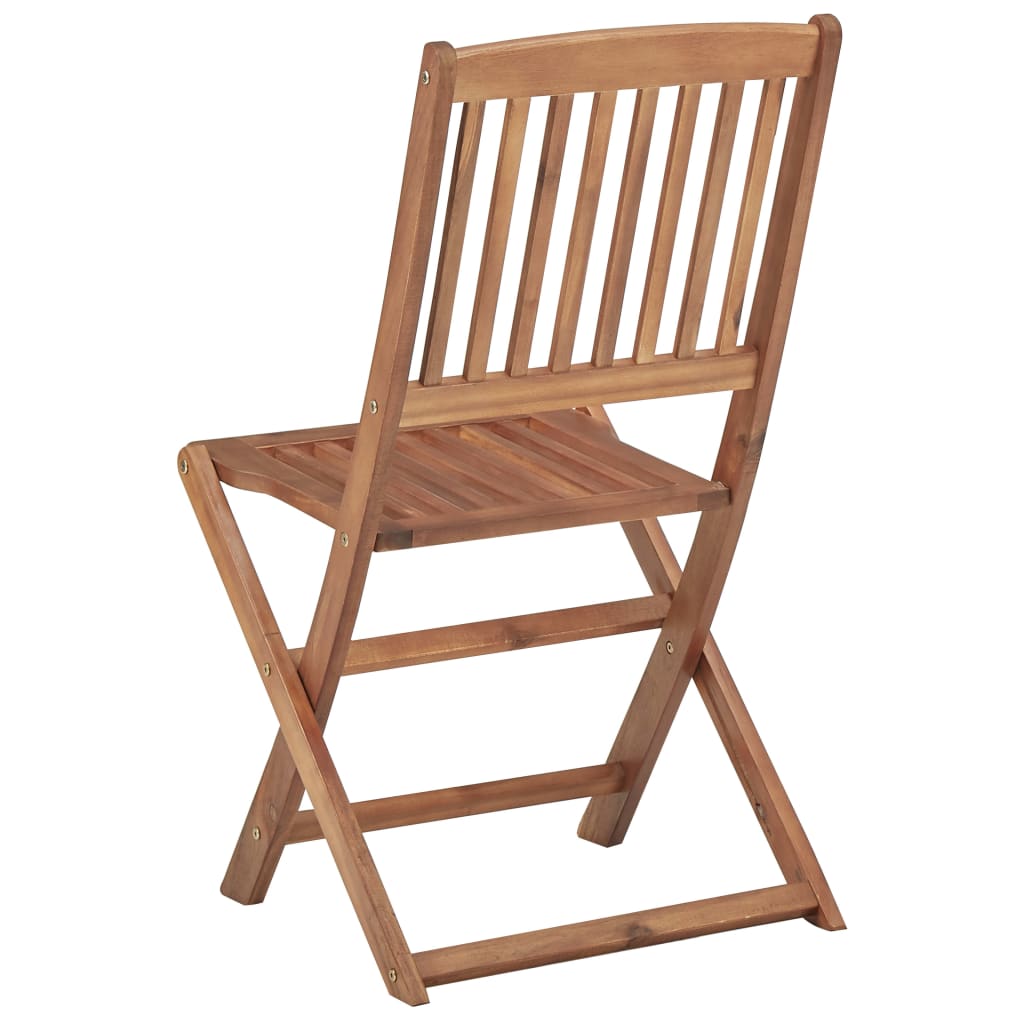 Chaises de jardin pliantes 4 pcs en bois d'acacia massif