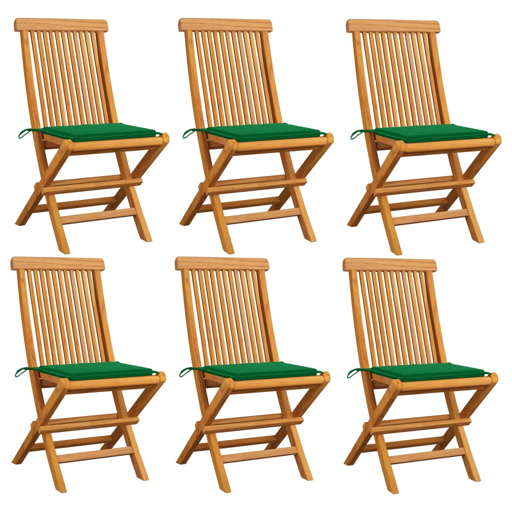 Chaises de jardin 8 pcs avec coussins couleur anthracite en bois de teck massif