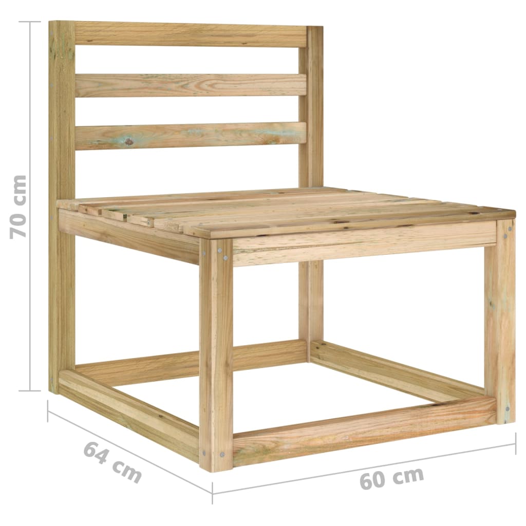 Tables de jardin 2 pcs palette 60x60x36,5 cm bois de pin imprégné