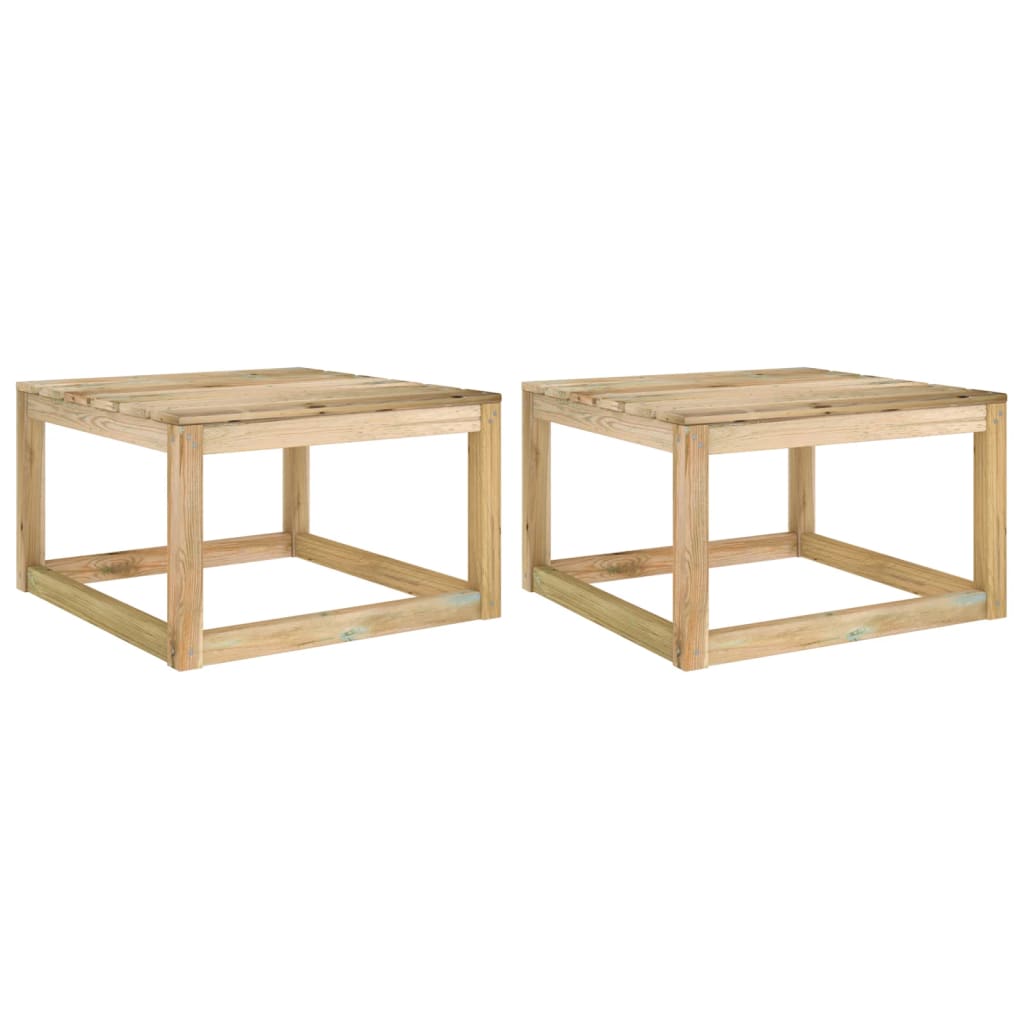 Tables de jardin 2 pcs palette 60x60x36,5 cm bois de pin imprégné