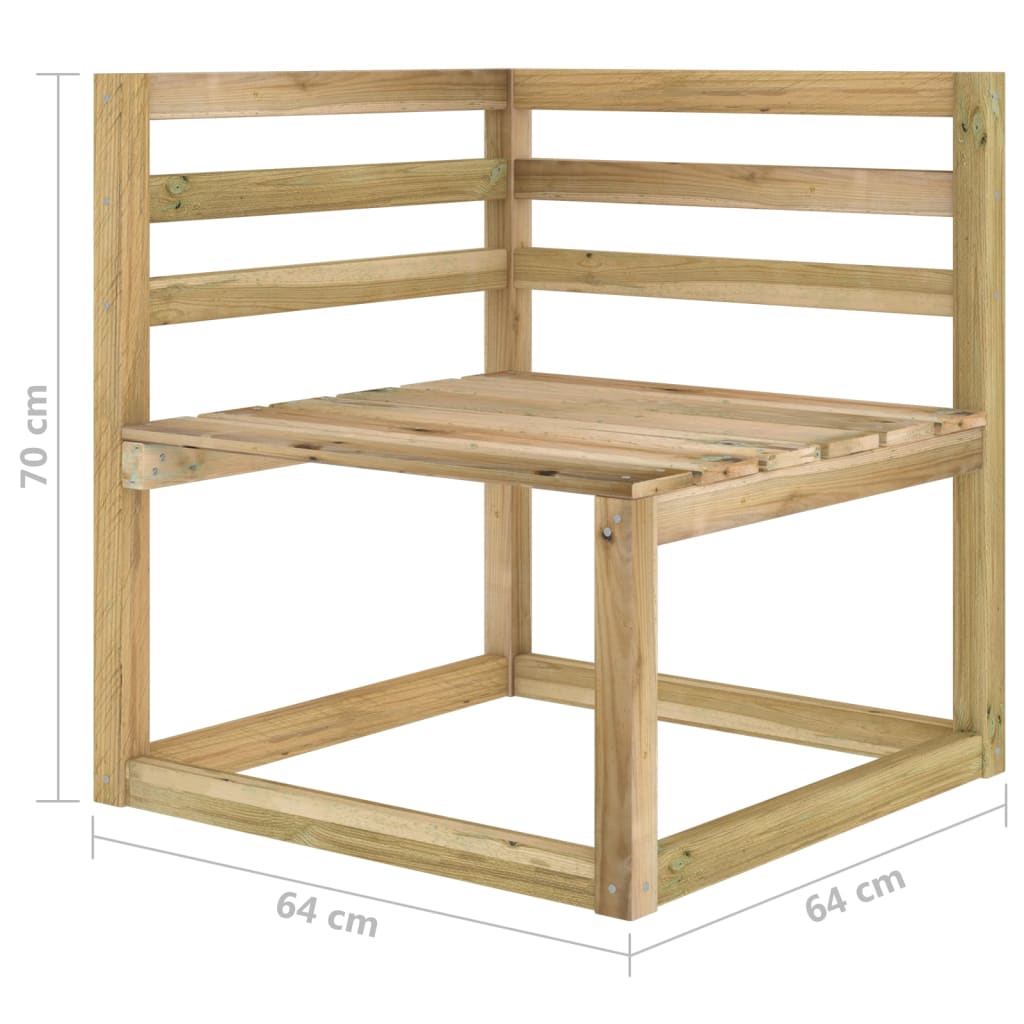 Tables de jardin 2 pcs palette 60x60x36,5 cm bois de pin imprégné