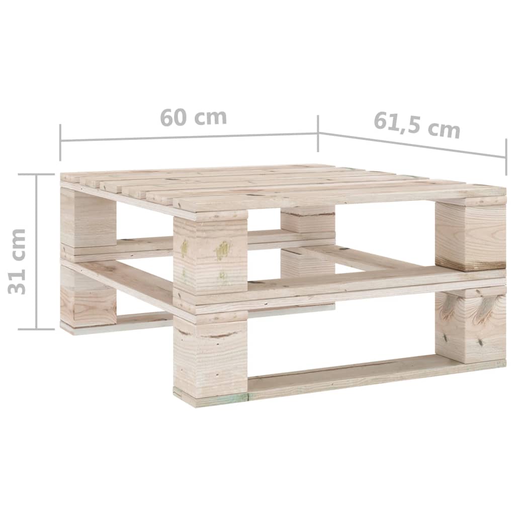 Tables de jardin 2 pcs palette bois de pin imprégné