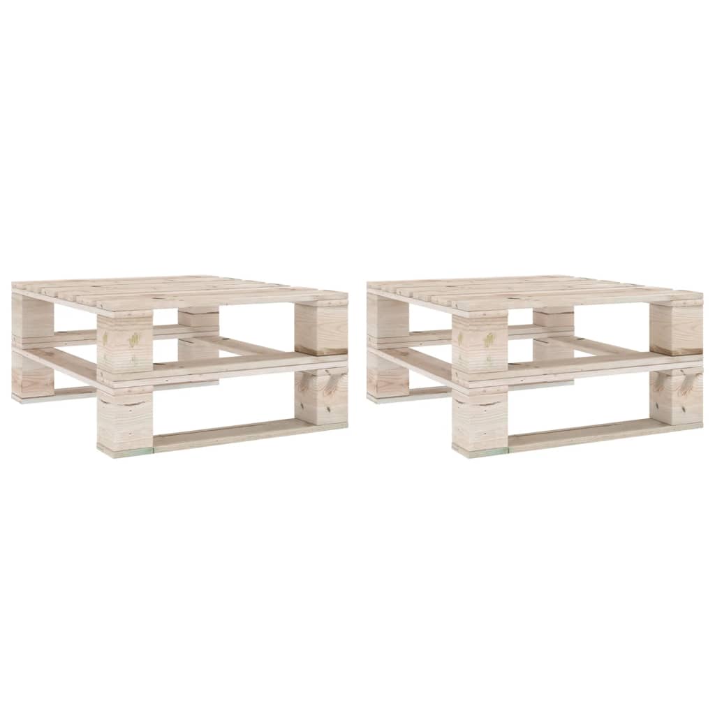 Tables de jardin 2 pcs palette bois de pin imprégné