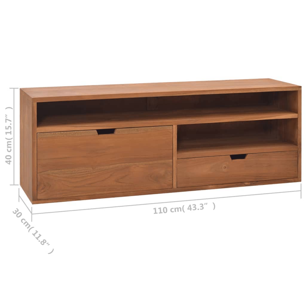 Tv-meubel 90x30x40 cm massief teakhout