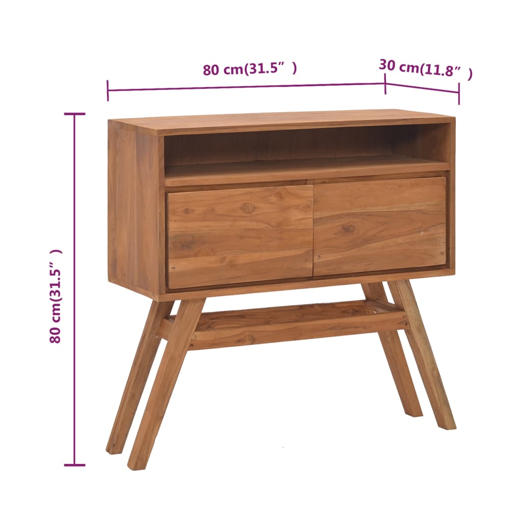 Table murale 110x30x79 cm teck massif