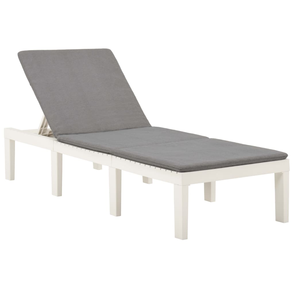 Chaise longue, plastique, anthracite