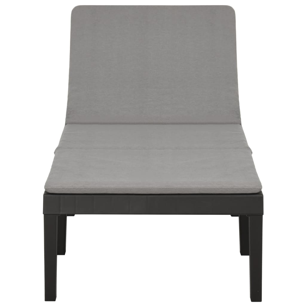 Chaise longue, plastique, anthracite