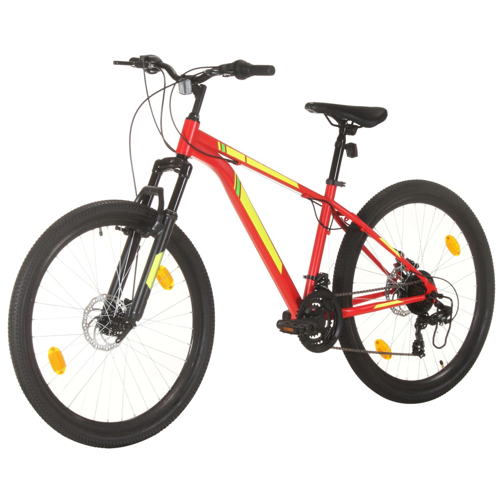 Mountainbike 21 versnellingen 27,5 inch wielen 50 cm frame rood