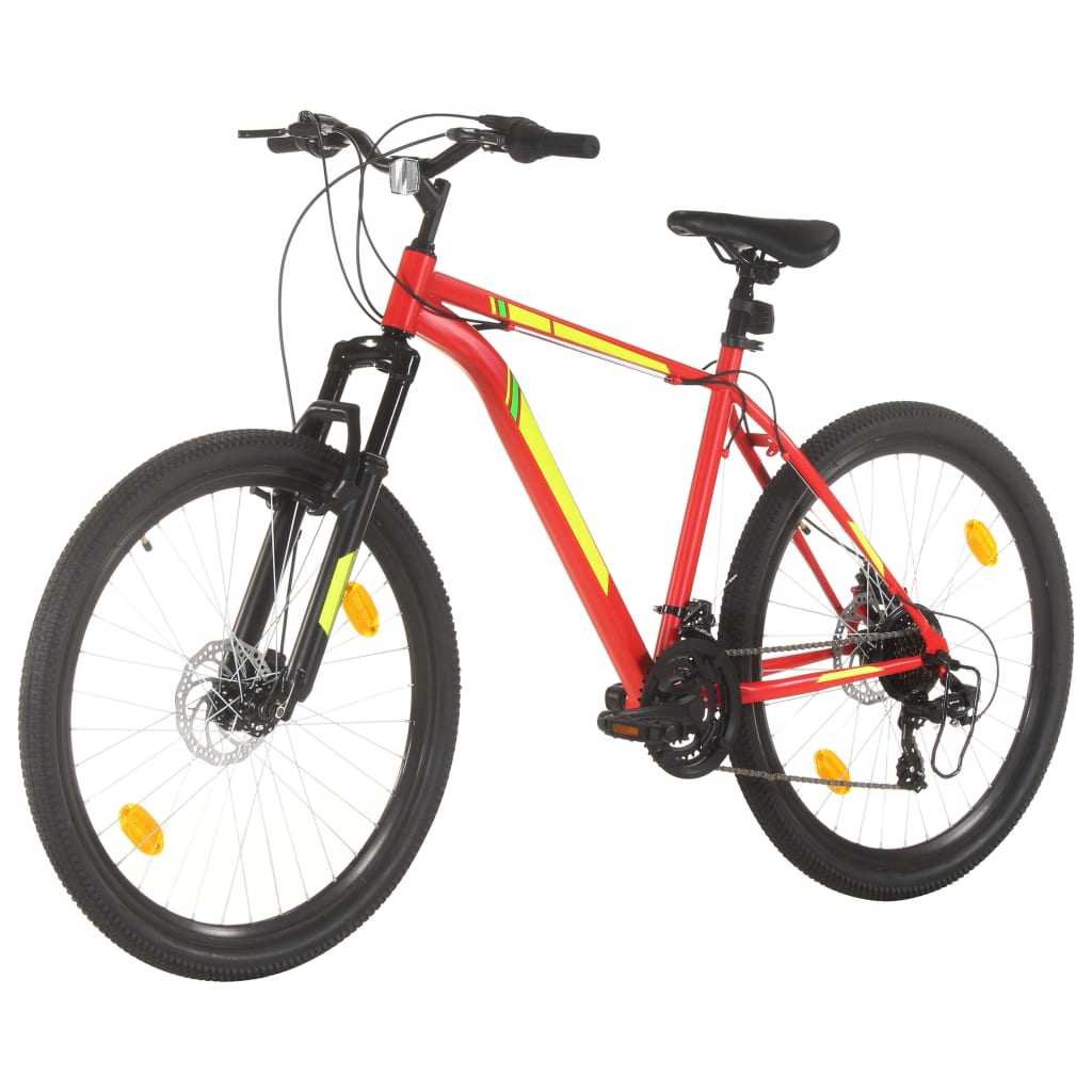 Mountainbike 21 versnellingen 27,5 inch wielen 50 cm frame rood