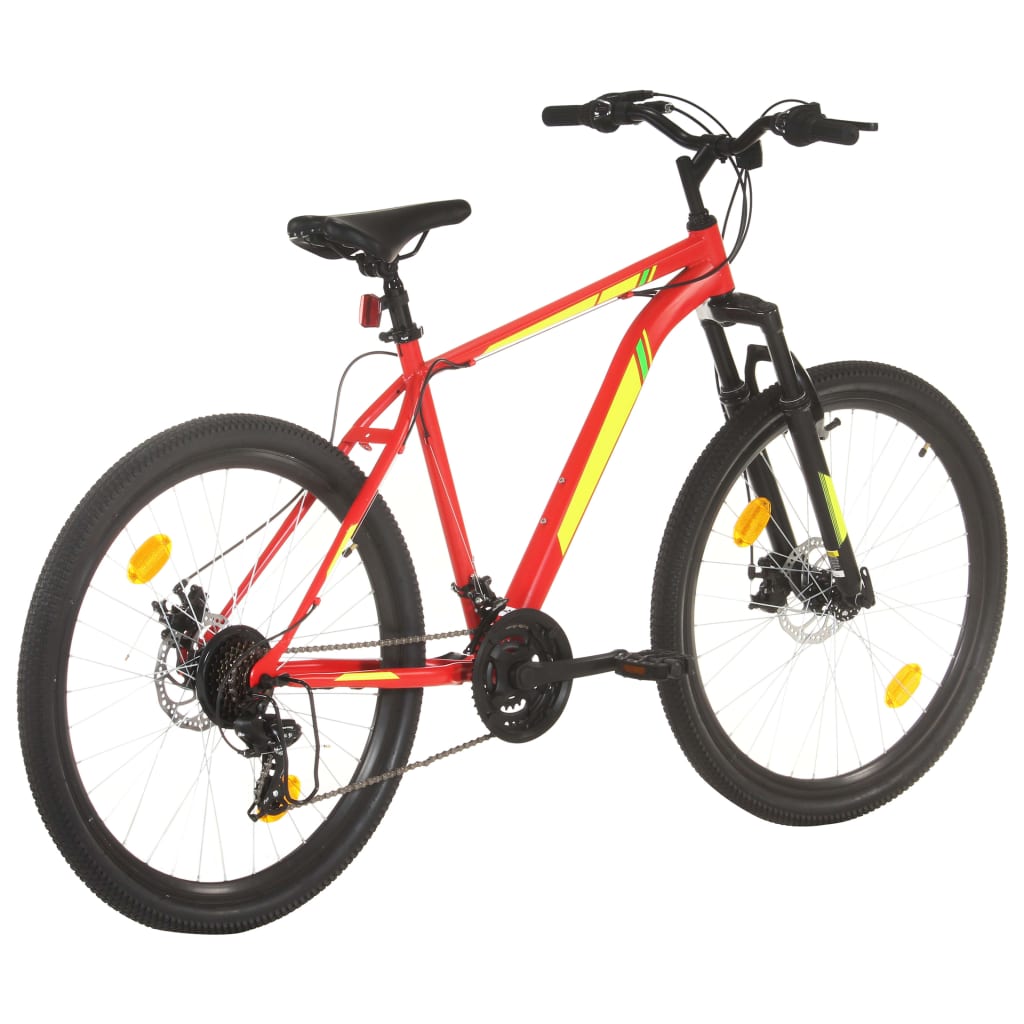 Mountainbike 21 versnellingen 27,5 inch wielen 50 cm frame rood