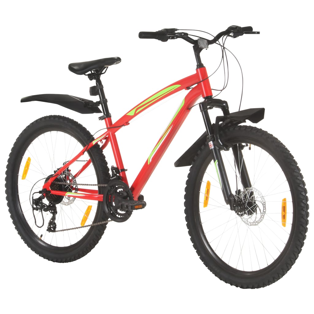 Mountainbike 21 versnellingen 26 inch wielen 49 cm rood