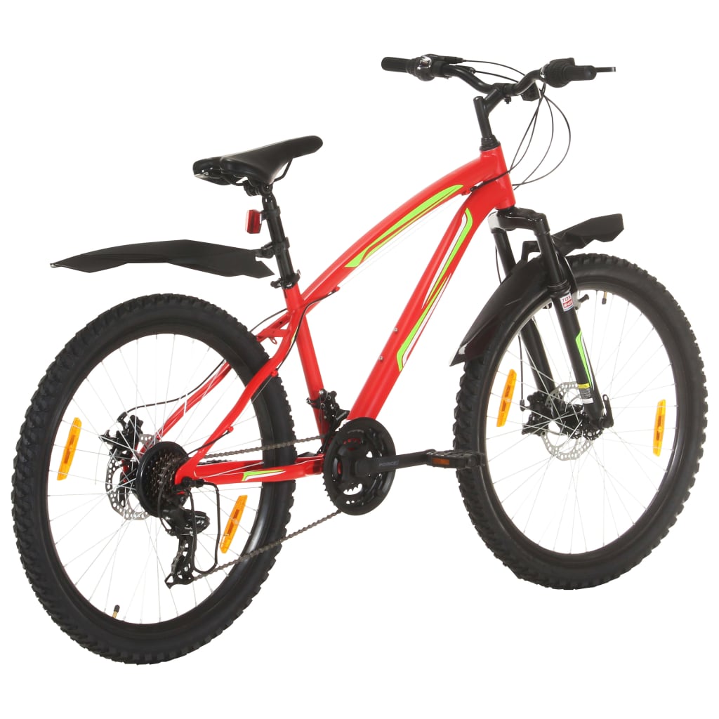 Mountainbike 21 versnellingen 26 inch wielen 49 cm rood