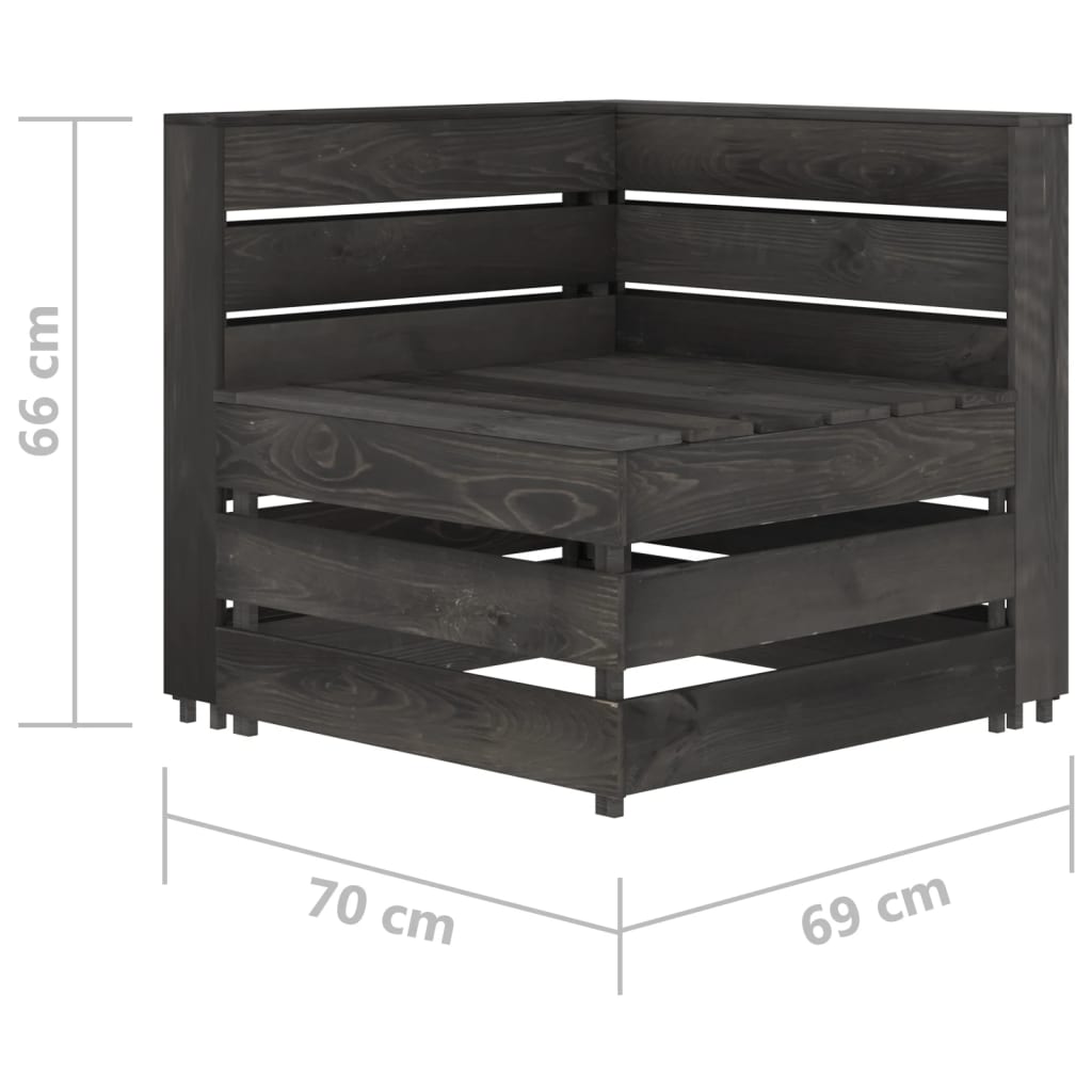 Tuintafels 2 st pallet geïmpregneerd grenenhout