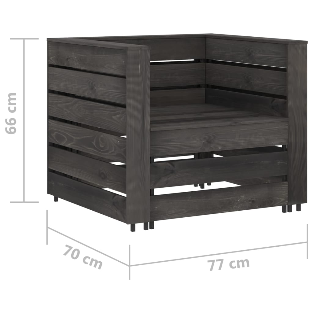 Tuintafels 2 st pallet geïmpregneerd grenenhout