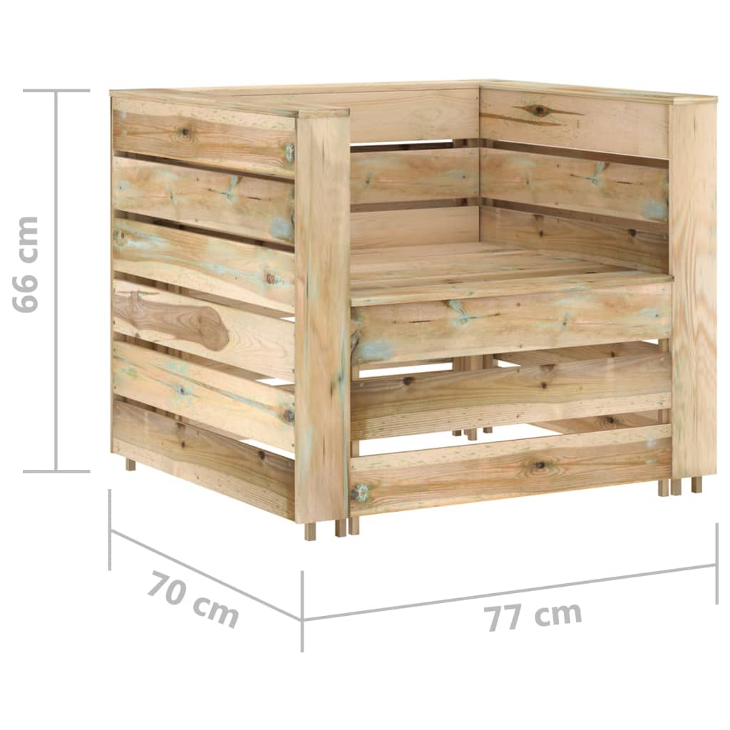 Tuintafels 2 st pallet geïmpregneerd grenenhout