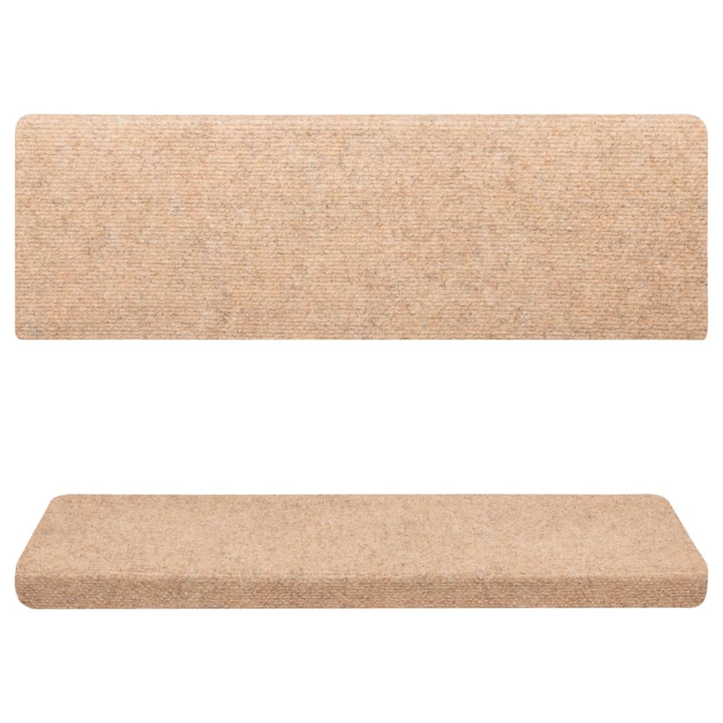 Tapis d'escalier 5 pcs 65x21x4 cm feutre aiguilleté