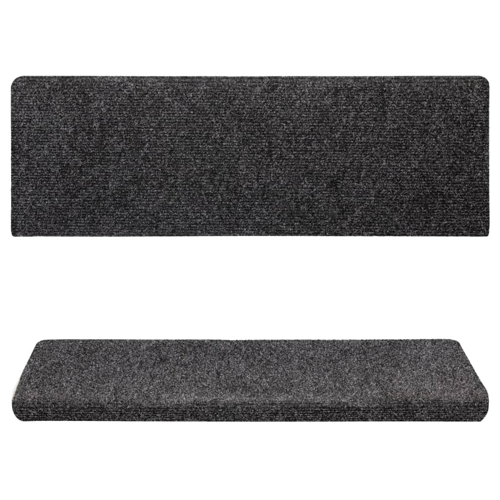 Tapis d'escalier 5 pcs 65x21x4 cm feutre aiguilleté