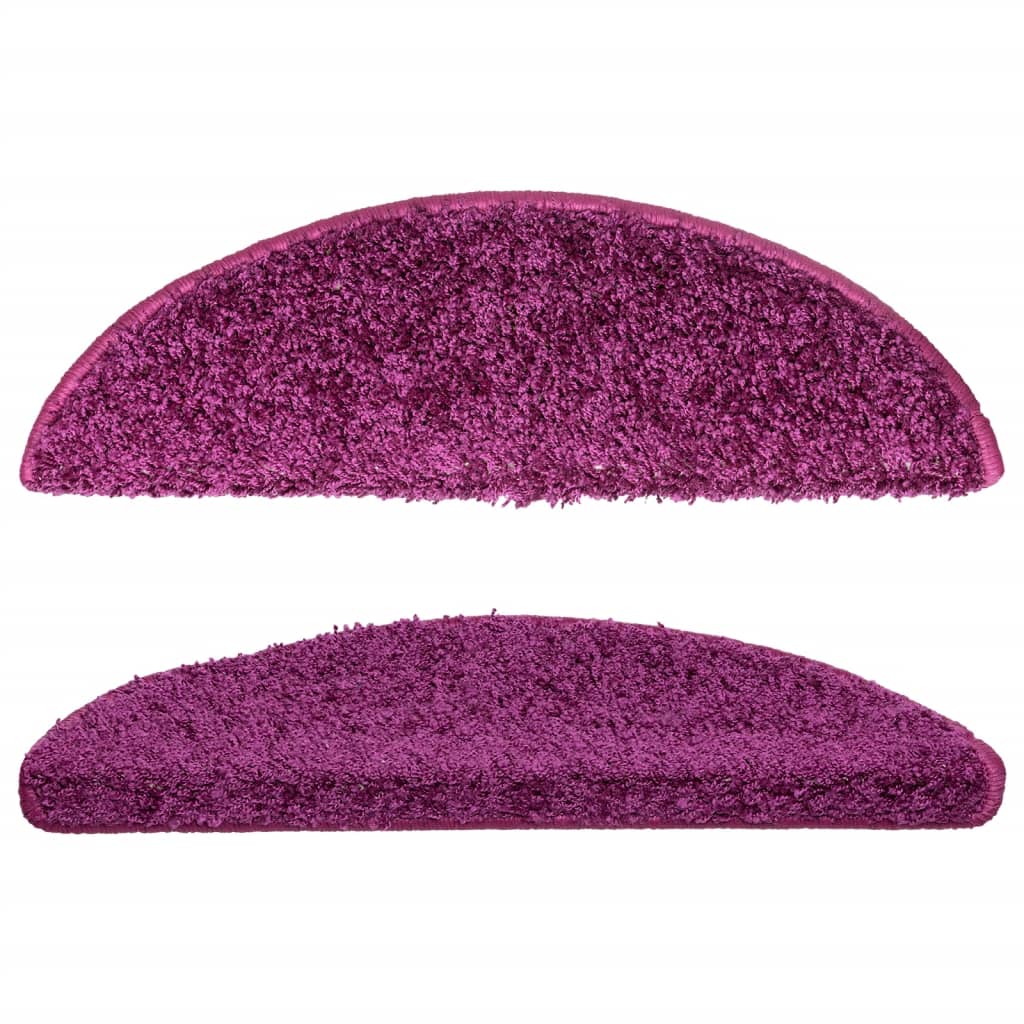 Tapis d'escalier 5 pcs 56x17x3 cm violet